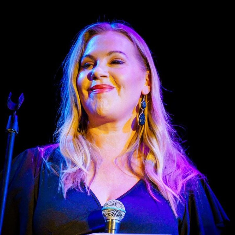 Sarah Tracey performing live vocals for What the World Needs Now